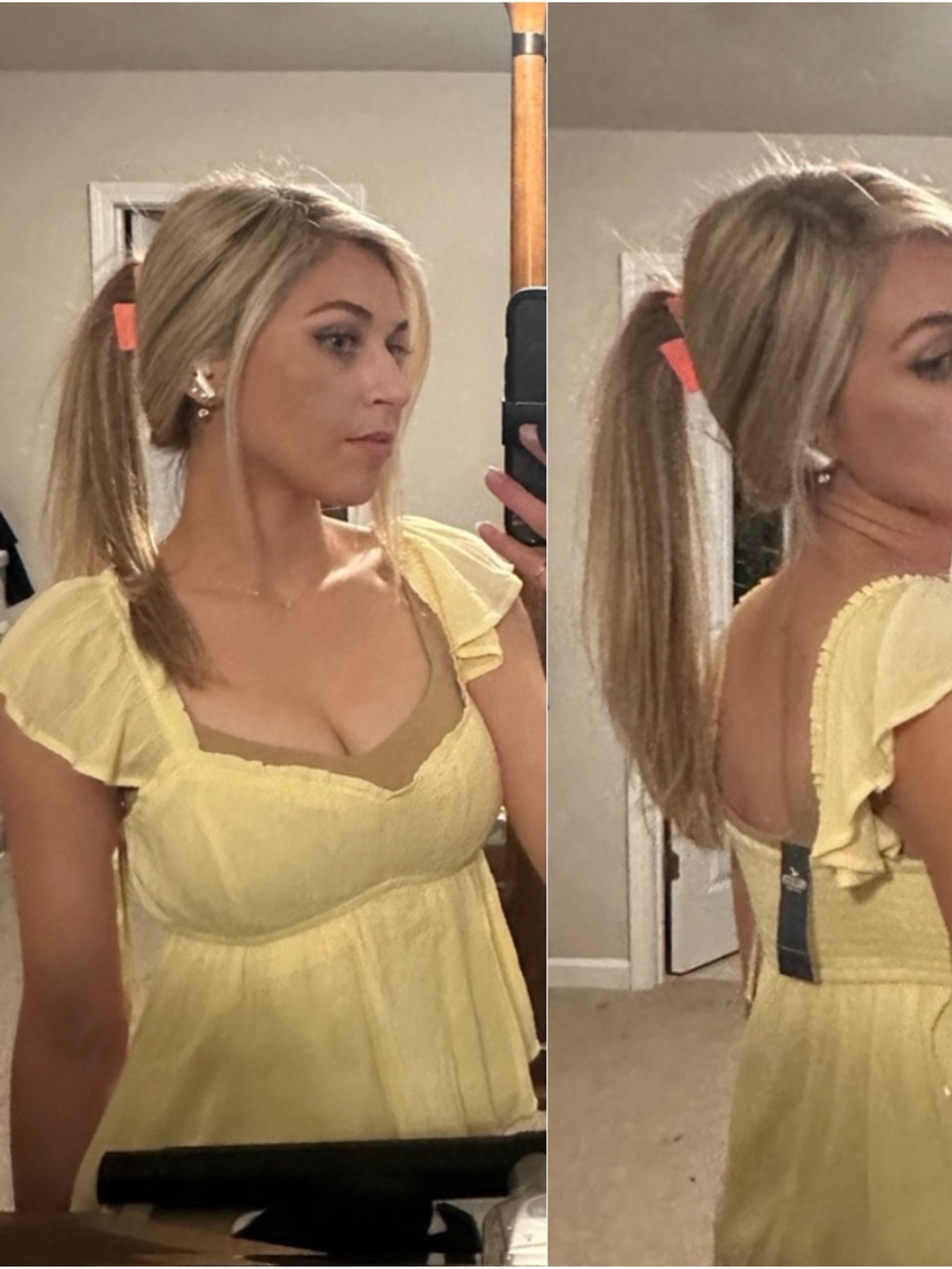 🌻 (NWT) Hollister • Yellow Babydoll Top